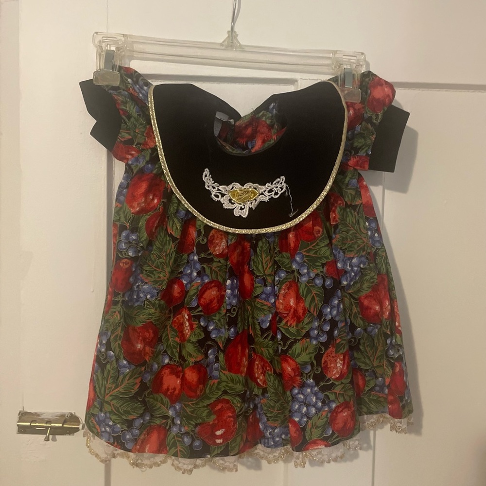 Vintage Floral Kids Formal Dress
